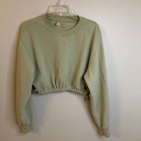 LA Hearts by Pac Sun light sage cropped lounge sweatshirt, women’s medium - Picture 1 of 6